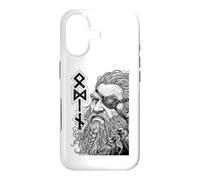Carcasa para iPhone 17 Odin Viking Warrior God Runes Ravens Mitología nórdica