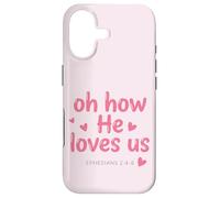 Carcasa para iPhone 17 Oh How He Loves Us Efesios Fe Cristiana Versículo de la Biblia