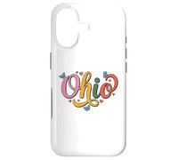 Carcasa para iPhone 17 Ohio Butterfly Script Cute Girl State Pride, Women & Kids