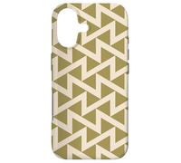 Carcasa para iPhone 17 Olive Beige Brown Zigzag Triangle Arrow Earth Pattern