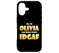 Carcasa para iPhone 17 Olivia Joke Idgaf Meme Cute Halloween Costume For Olivias