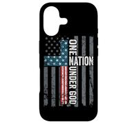 Carcasa para iPhone 17 One Nation Under God - Bandera Cristiana de Estados Unidos patriótica