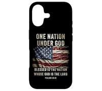 Carcasa para iPhone 17 One Nation Under God - Christian Faith Patriotic USA Vintage