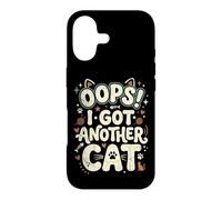 Carcasa para iPhone 17 Oops! I Got Another Cat Fun Kitten Lover Retro Mujeres Gato Mamá