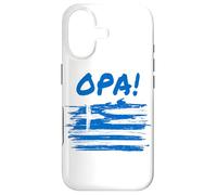 Carcasa para iPhone 17 Opa! Funny Traditional Greek Party Quote & Flag of Greece