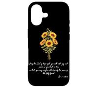 Carcasa para iPhone 17 Ora Que Dios desee a Sunflower Versículo bíblico Cristiano religioso