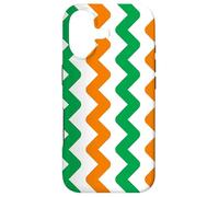 Carcasa para iPhone 17 Orange Green White Zigzag Line Geometric Ivory Coast Pattern