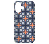 Carcasa para iPhone 17 Orange Slate Grey Plus Industrial Urban Mosaic Pattern
