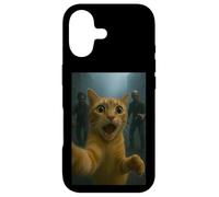 Carcasa para iPhone 17 Orange Tabby Cat Selfie Run Away from Zombie for Kids Adult