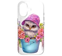 Carcasa para iPhone 17 Owl In Spring Flower Bucket For Women and Girls Baby Bird