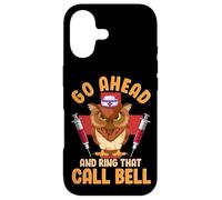 Carcasa para iPhone 17 Owl Nurse Hilarious Go Ahead and Ring That Call Bell