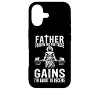 Carcasa para iPhone 17 Padre Perdóname por Estas Ganancias - Jesus Gym Motivational