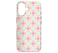 Carcasa para iPhone 17 Pale Pink Lavender Green Circle Square Ring Dots Pattern