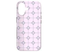 Carcasa para iPhone 17 Pale Pink Lavender Grey Star Grid Romantic Girly Pattern