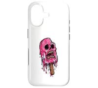 Carcasa para iPhone 17 Paleta de Calavera Rosa derretida Espeluznante Verano Halloween Espeluznante