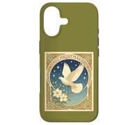 Carcasa para iPhone 17 Paloma de Navidad con Paneles Decorativos de Estilo Vintage