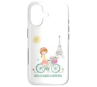 Carcasa para iPhone 17 París es Siempre una Buena Idea Linda Chica en Bicicleta