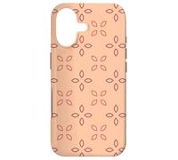 Carcasa para iPhone 17 Pastel Pink Old Rose Terra Cotta Petals Cross Leaves Pattern