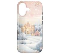 Carcasa para iPhone 17 Pastel Winter Christmas House Decor with Snowflake Pattern