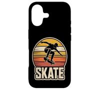 Carcasa para iPhone 17 Patín Retro con Silueta de monopatín Vintage