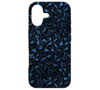 Carcasa para iPhone 17 Patrón de Estampado de Leopardo exótico Safari Negro y Azul Marino