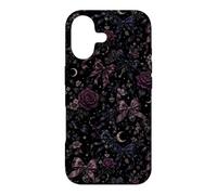 Carcasa para iPhone 17 Patrón de Luna botánica Vintage con diseño Floral, Estilo Bow Coquet