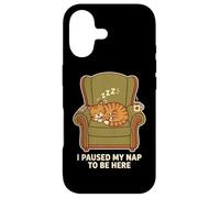 Carcasa para iPhone 17 Pause My Nap To Be Here Funny Cat Nap