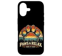 Carcasa para iPhone 17 Paws and Relax - Pata de Perro, diseño Vintage