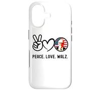 Carcasa para iPhone 17 Paz, Amor, Walz, Estados Unidos, Bandera Americana
