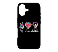 Carcasa para iPhone 17 Peace Love Adelita Funny Mexican Spanish Saying México Team