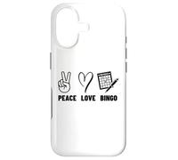 Carcasa para iPhone 17 Peace Love Bingo Orgulloso Hombres Mujeres Bingo Jugador