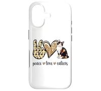 Carcasa para iPhone 17 Peace Love Calico Cat Lover
