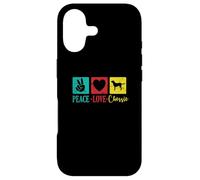 Carcasa para iPhone 17 Peace Love Chessie Dog Chesapeake Raza