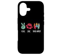 Carcasa para iPhone 17 Peace Love Social Work Social Worker Job Pride