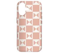 Carcasa para iPhone 17 Peach Cream Blush Pink Pastel Triangle Square Patterns