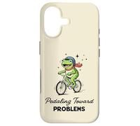 Carcasa para iPhone 17 Pedaleando hacia Problemas Ciclista Rana Auto Sabotaje Meme