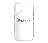 Carcasa para iPhone 17 Peregrino Tipografía Corazón Regalo de Acción de Gracias