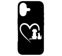 Carcasa para iPhone 17 Perro Cachorro y corazón de Gato - Animal Dog & Cat Heart