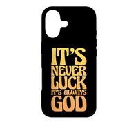 Carcasa para iPhone 17 Persona Religiosa Cristiana Nunca es Suerte Siempre es Dios