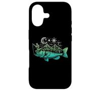 Carcasa para iPhone 17 Pesca Bass Fish Mountain Star Fisherman Art Hombres Mujeres Niños