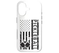 Carcasa para iPhone 17 Pickleball Is My Therpy Bandera Americana para Pickle Ball