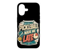 Carcasa para iPhone 17 Pickleball Made Me Late Humor cancha