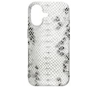 Carcasa para iPhone 17 Piel de Serpiente Blanca y Negra Cool Animal Print Pattern Python