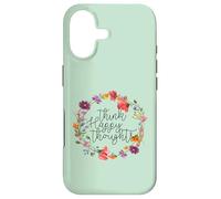 Carcasa para iPhone 17 Piensa en Pensamientos Felices, Felicidad, Frases alegres, Floral