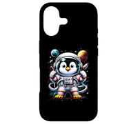 Carcasa para iPhone 17 Pingüino Astronauta Amante Espacio Arte Espacio Galaxia Astrología