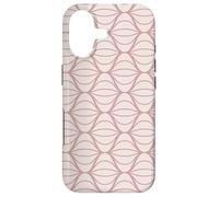 Carcasa para iPhone 17 Pink Beige Wave Curve Shell Art Nouveau Geometric Pattern