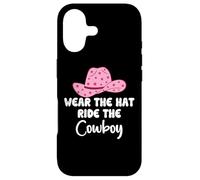 Carcasa para iPhone 17 Pink Cowgirl Hat Wear The Hat Ride The Cowboy Save a Horse