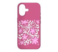 Carcasa para iPhone 17 Pink Floral Daisy Dragonfly Botanical Wildflower Vine Garden