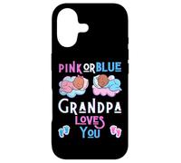 Carcasa para iPhone 17 Pink or Blue Grandpa Love You Baby Shower - Papelera para revelación de género