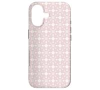 Carcasa para iPhone 17 Pink Pale Crosses Stars Tech Molecular Geometry Pattern